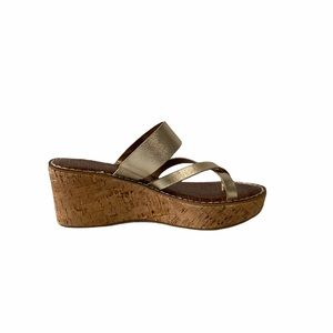 Sam Edelman Rayna Slip-On Leather Wedge Sandals 8